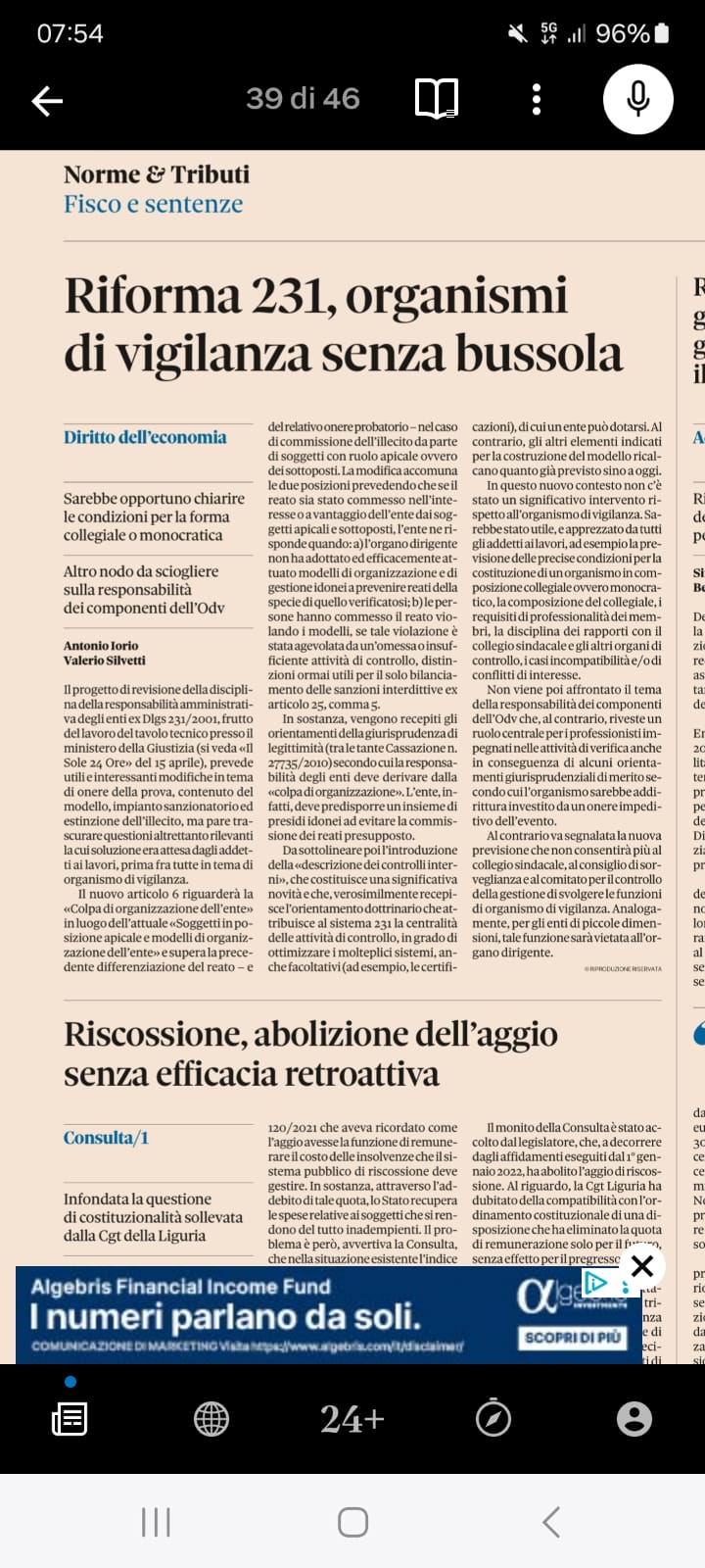 riforma responsabilità enti 231